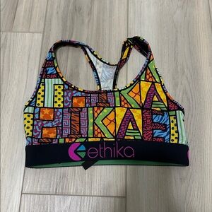 Ethika Multicolor Geometric Print Bra